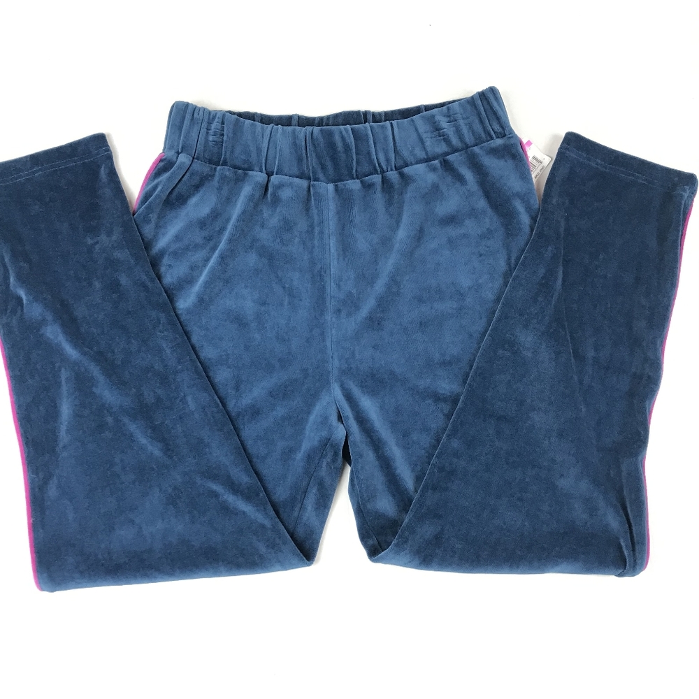 BP Women's Velvet Sweatpants Blue w/ Purpl…